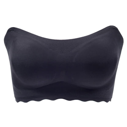 Soutien-gorge push-up sans bretelles grande taille, antidérapant et sans armatures