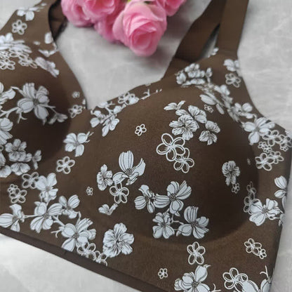 Soutien-gorge push-up sans armatures grande taille à imprimé floral léopard - image 10