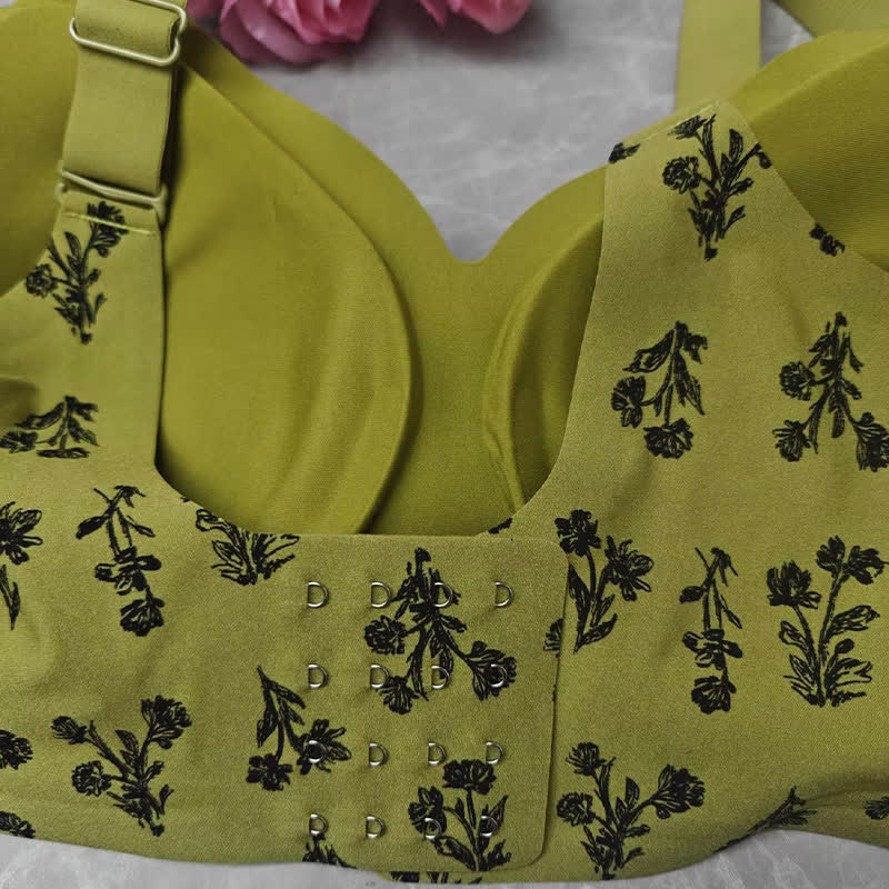 Soutien-gorge push-up sans armatures grande taille à imprimé floral léopard - image 8