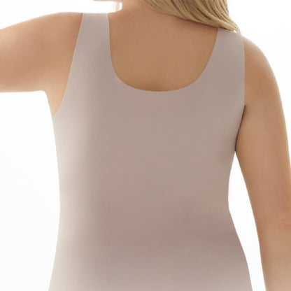 Débardeur rembourré sans armatures à col en dentelle grande taille