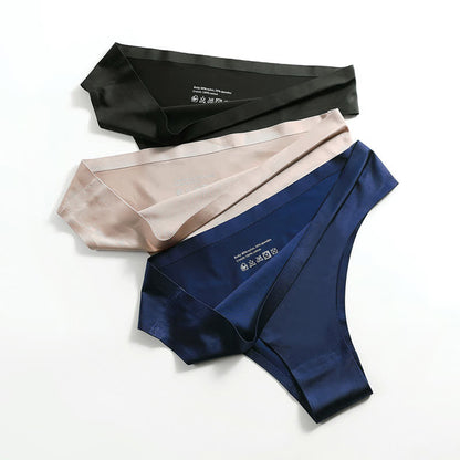 Culotte de yoga taille basse en soie glacée sans coutures (lot de 3)