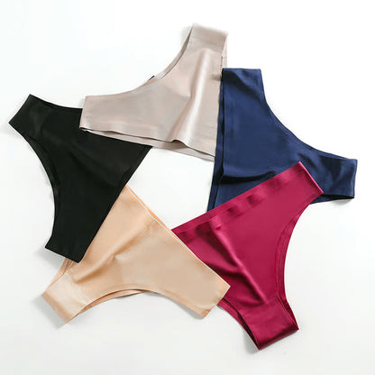 Culotte de yoga taille basse en soie glacée sans coutures (lot de 3)