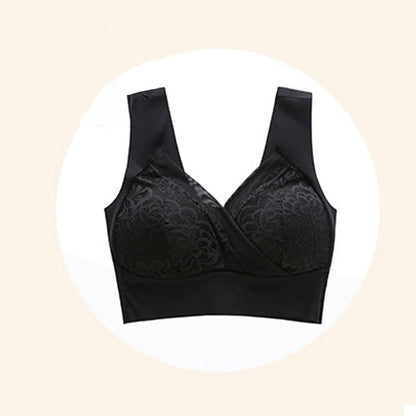 Soutien-gorge sans armatures en dentelle grande taille sans coutures