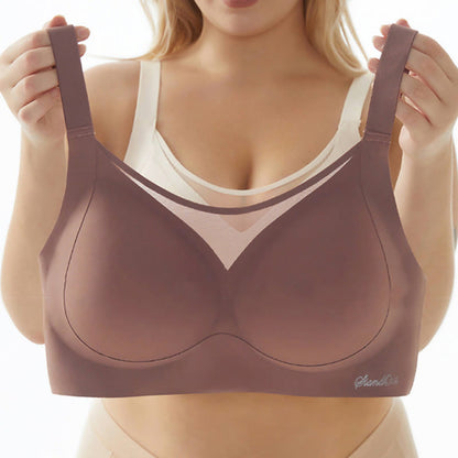 Soutien-gorge sans armatures à bretelles larges grande taille