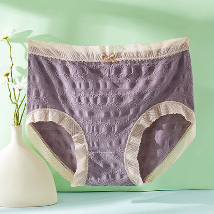 Culotte grande taille avec nœud en dentelle (lot de 3)