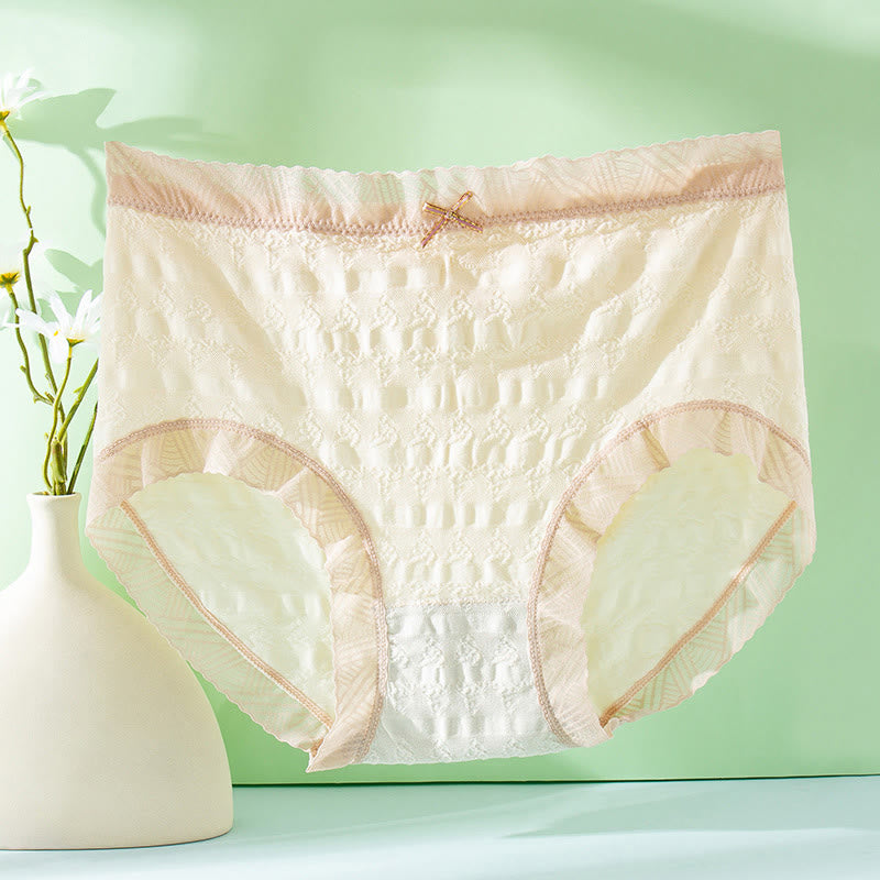 Culotte grande taille avec nœud en dentelle (lot de 3)