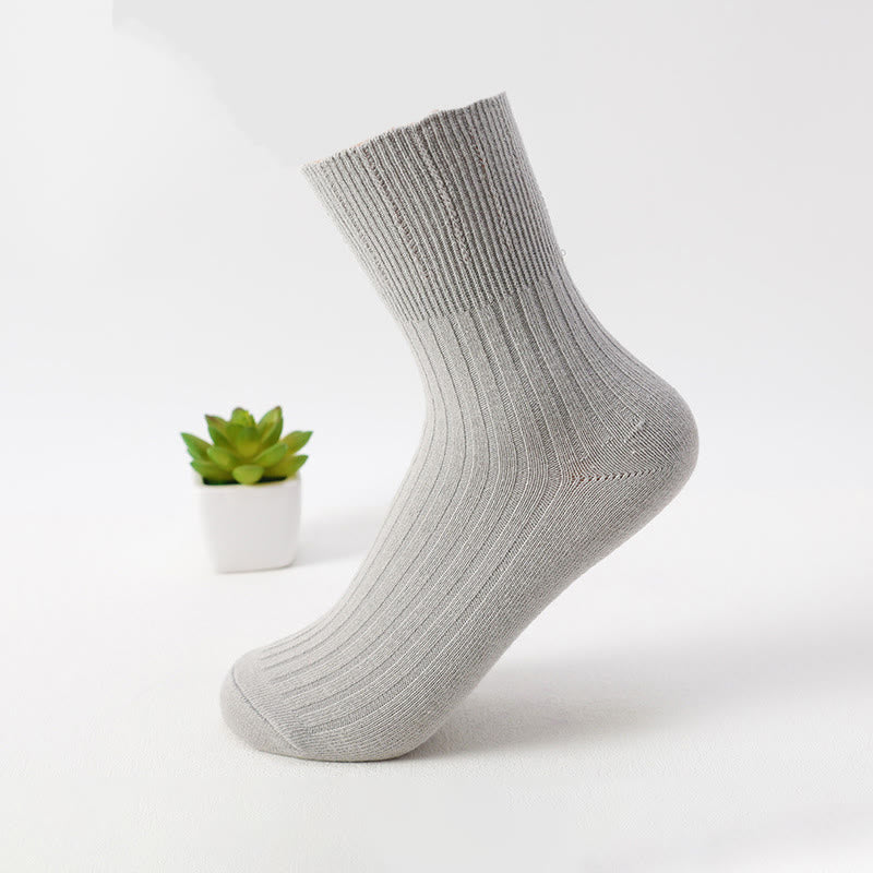 Chaussettes en coton doux (8 paires) - Gris - EU37-40 (US4-7) - image 3