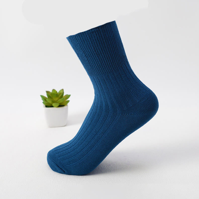 Chaussettes en coton doux (8 paires) - Bleu - EU37-40 (US4-7) - image 7