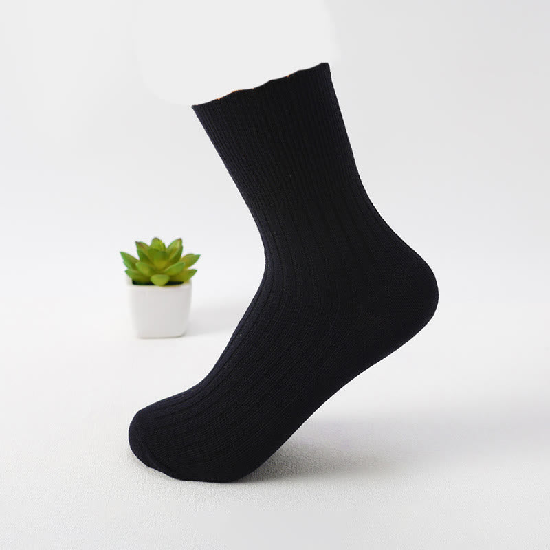 Chaussettes en coton doux (8 paires) - Noir - EU37-40 (US4-7) - image 5