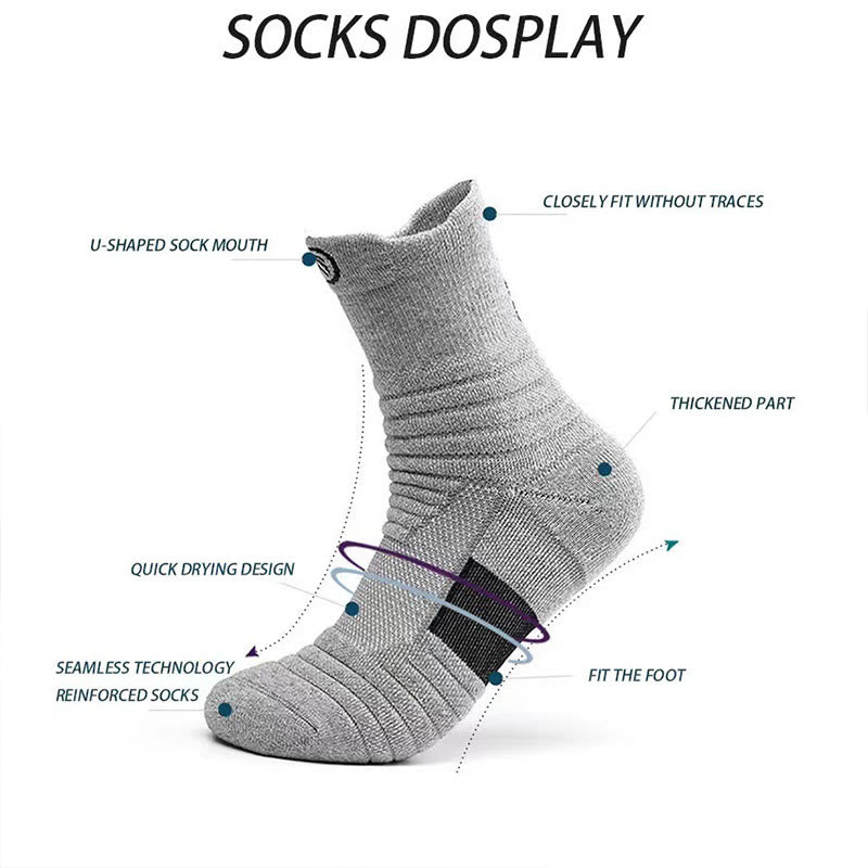 Chaussettes de compression quart de cercle en forme de U (6 paires) - image 2