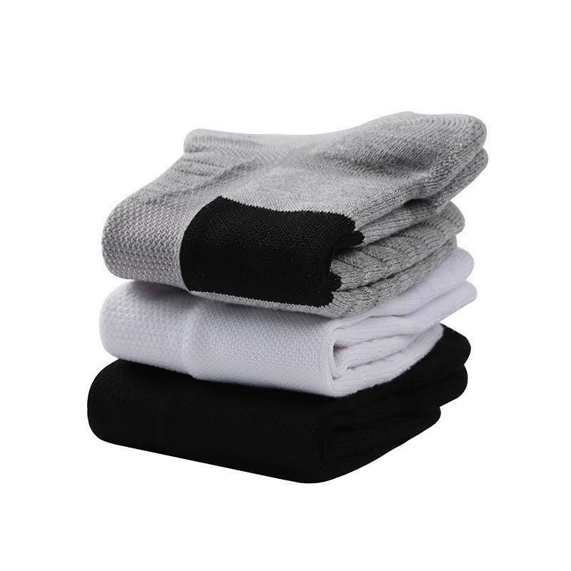Chaussettes de compression à la cheville en serviette épaisse grande taille (6 paires)