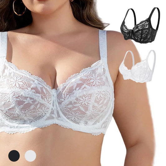 Soutien-gorge à armatures sexy en dentelle fine et respirante (lot de 2)