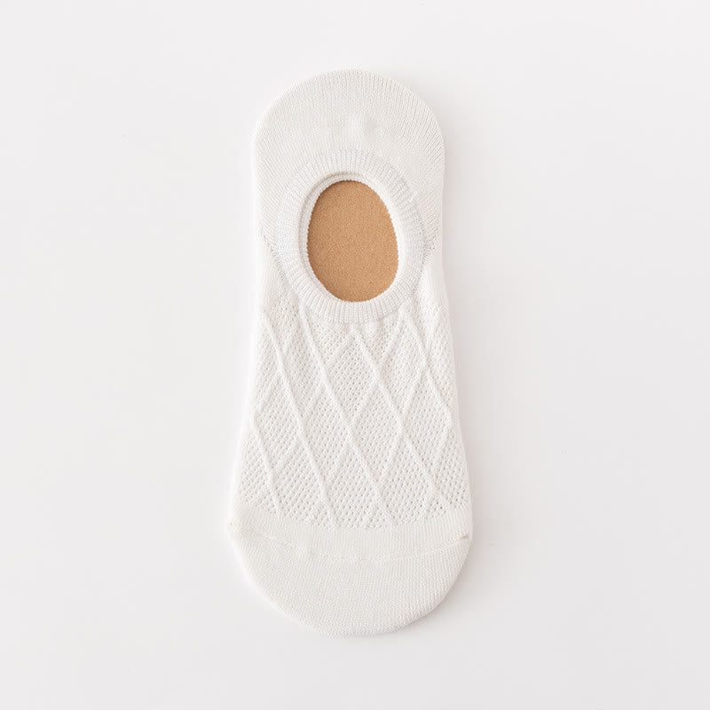 Chaussettes invisibles en maille douce (5 paires) - Blanc - EU39-44 (US6-10) - image 1