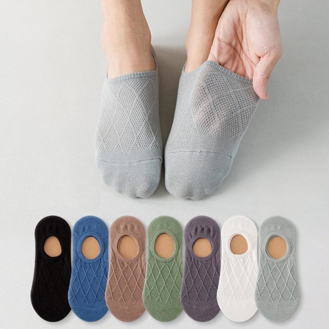 Chaussettes invisibles en maille souple grande taille (5 paires)