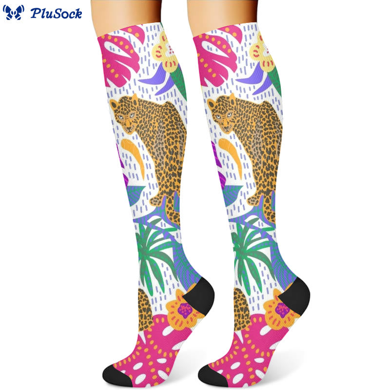 Chaussettes de compression motif guépard (3 paires) - image 3