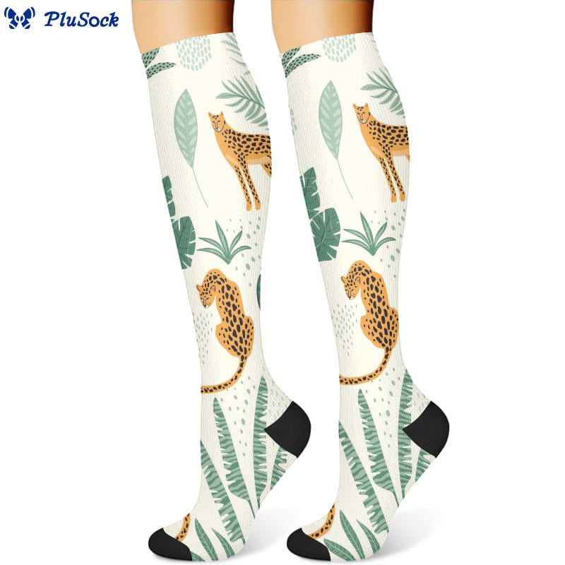 Chaussettes de compression motif guépard (3 paires) - image 4