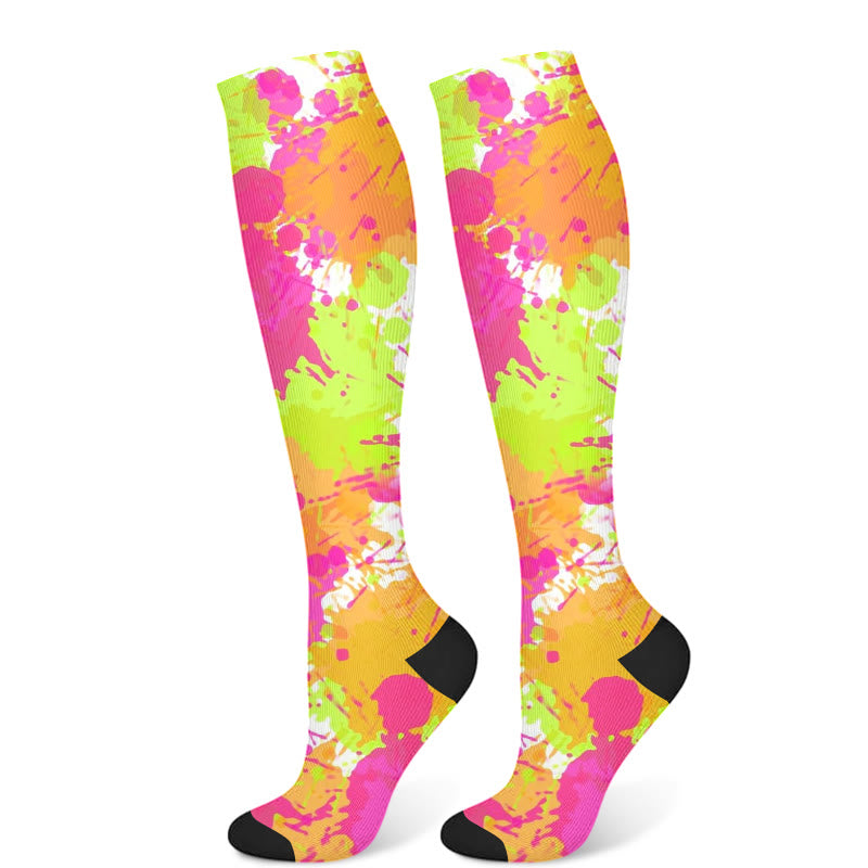 Chaussettes de compression à pois graffitis (3 paires)