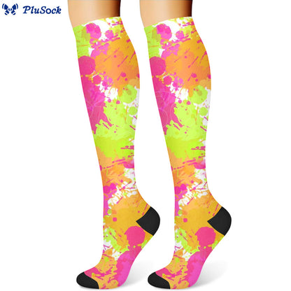 Chaussettes de compression à pois graffitis (3 paires)