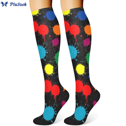Chaussettes de compression à pois graffitis (3 paires)