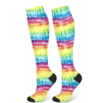 Chaussettes de compression uniques tie-dye (3 paires)