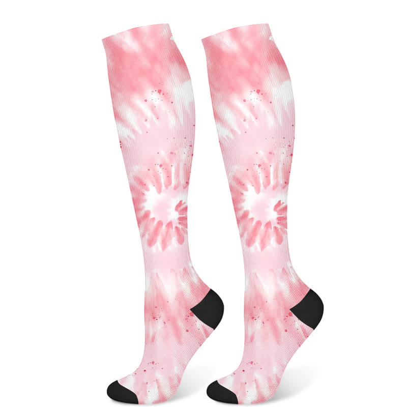Chaussettes de compression uniques tie-dye (3 paires)