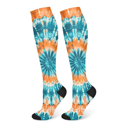 Chaussettes de compression uniques tie-dye (3 paires)