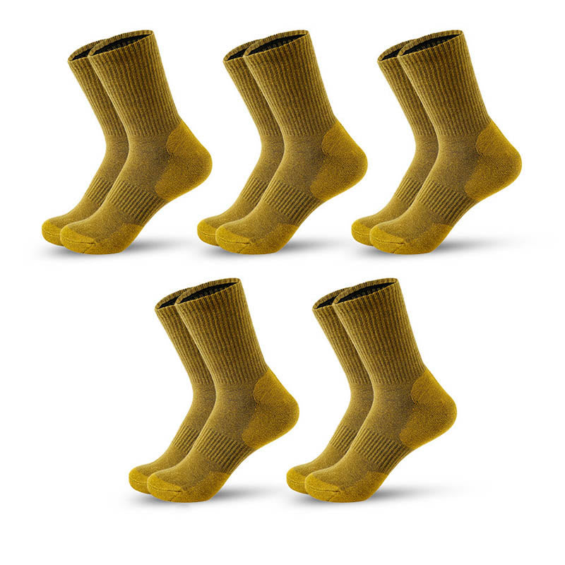 Chaussettes de compression Mountain Sports Quarter grande taille (5 paires) - Jaune - EU39-45 (US6-11) - image 13