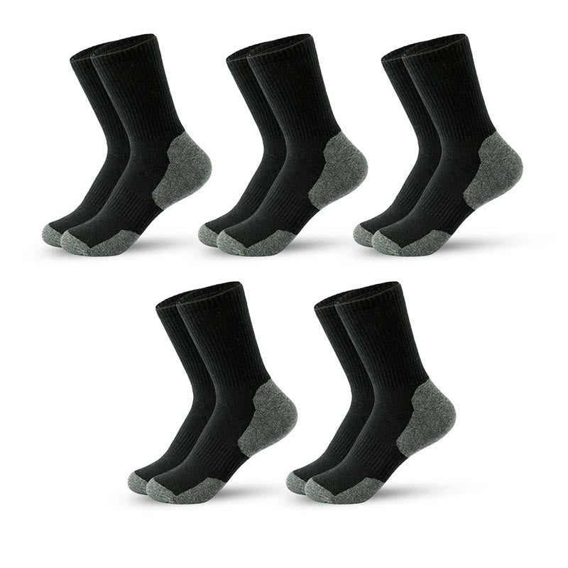 Chaussettes de compression Mountain Sports Quarter grande taille (5 paires) - Noir - EU39-45 (US6-11) - image 12