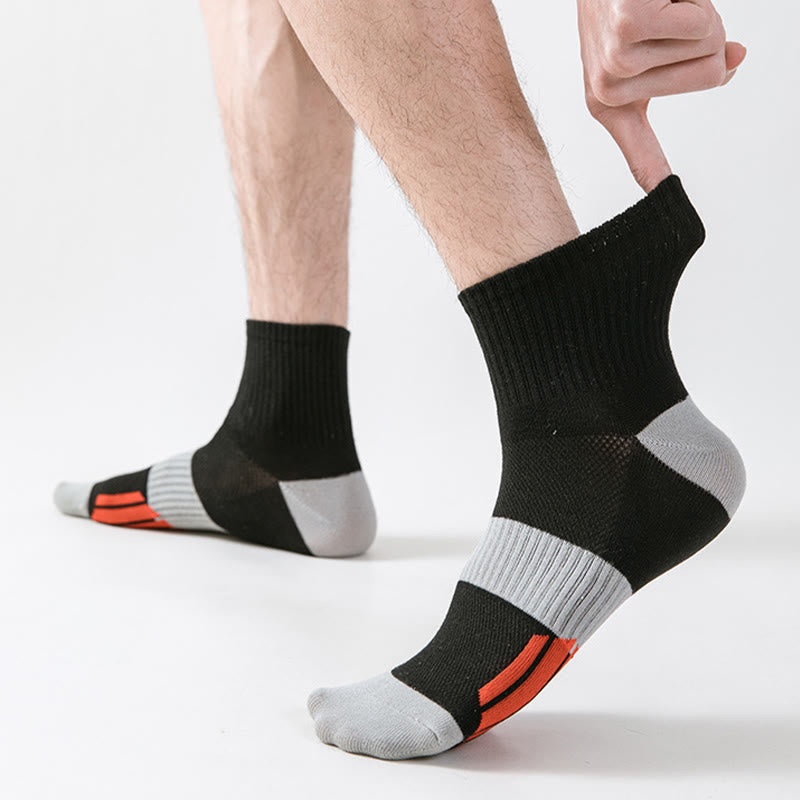 Chaussettes de compression de basket-ball colorblock grande taille (5 paires)
