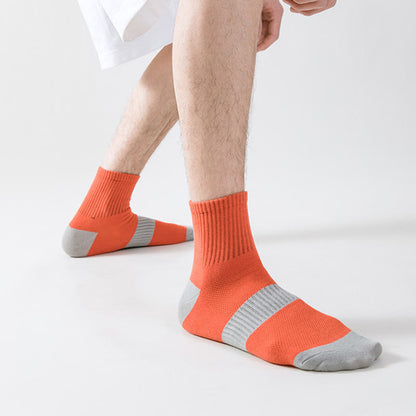 Chaussettes de compression de basket-ball colorblock grande taille (5 paires)