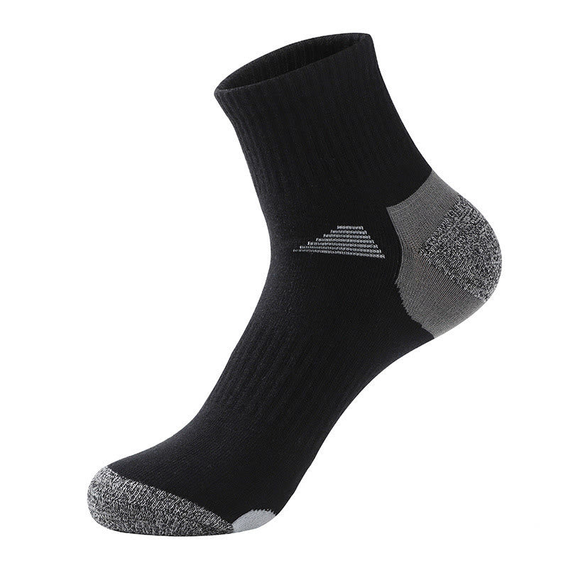Chaussettes de compression quatre saisons grande taille (5 paires) - Noir - EU39-45 (US6-11) - image 1