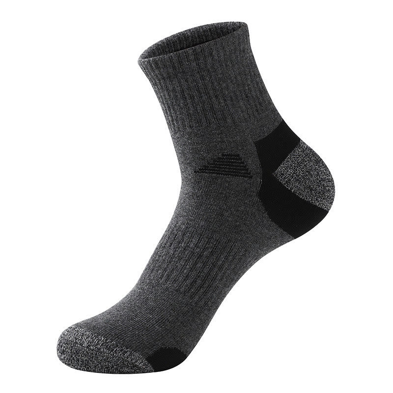 Chaussettes de compression quatre saisons grande taille (5 paires) - Gris foncé - EU39-45 (US6-11) - image 3