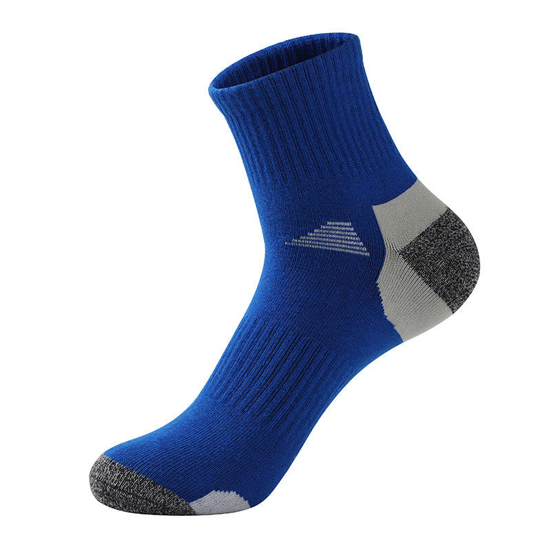 Chaussettes de compression quatre saisons grande taille (5 paires) - Bleu marine - EU39-45 (US6-11) - image 5