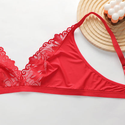 Soutien-gorge sexy ultra fin en dentelle transparente sans armatures