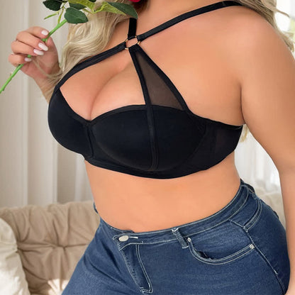 Soutien-gorge push-up croisé fin et sexy à armatures