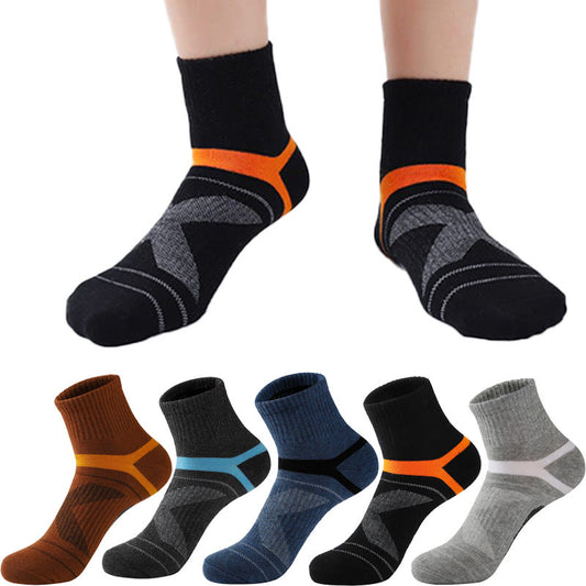 Chaussettes de sport de compression en coton grande taille (5 paires) - image 0