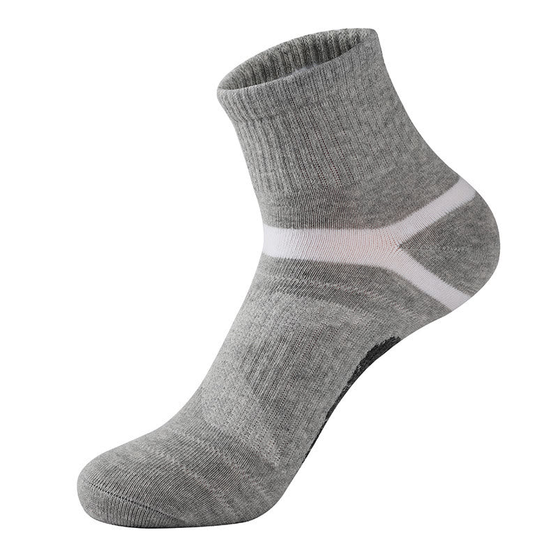 Chaussettes de sport de compression en coton grande taille (5 paires) - Gris clair - EU39-45 (US6-11) - image 6