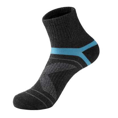 Chaussettes de sport de compression en coton grande taille (5 paires) - Gris foncé - EU39-45 (US6-11) - image 5
