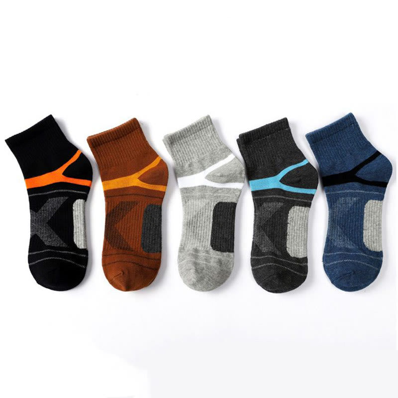 Chaussettes de sport de compression en coton grande taille (5 paires)