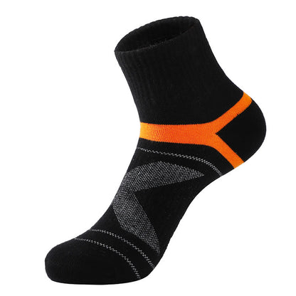 Chaussettes de sport de compression en coton grande taille (5 paires) - Noir - EU39-45 (US6-11) - image 4