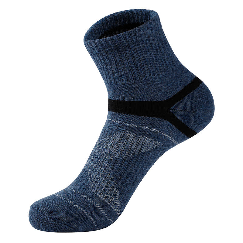 Chaussettes de sport de compression en coton grande taille (5 paires) - Bleu - EU39-45 (US6-11) - image 7