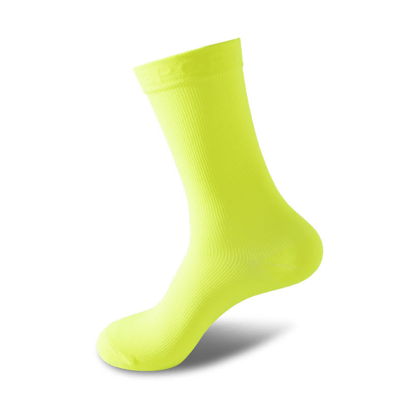 Chaussettes de compression antidérapantes grande taille (6 paires) - Vert fluorescent - EU37-45 (US4-11) - image 10