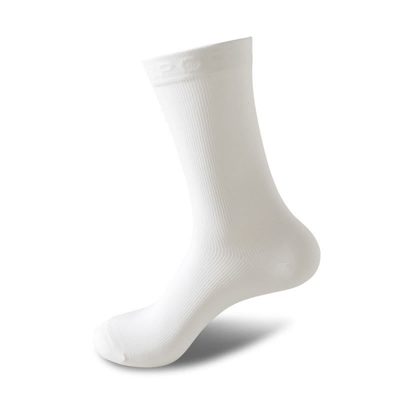 Chaussettes de compression antidérapantes grande taille (6 paires) - Blanc - EU37-45 (US4-11) - image 8