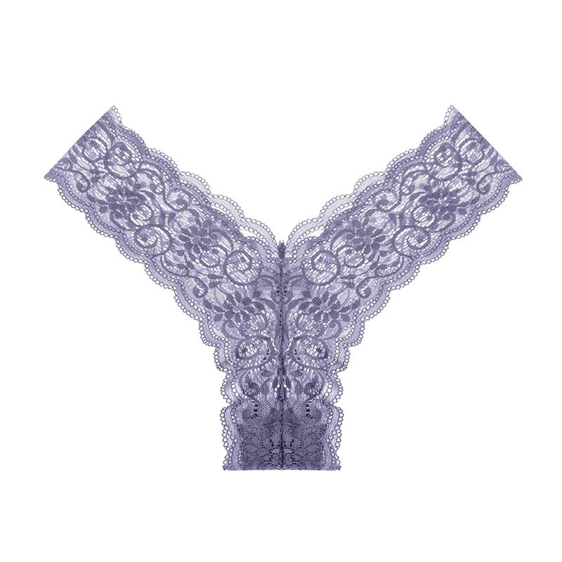 String sexy en dentelle florale taille basse (lot de 3)