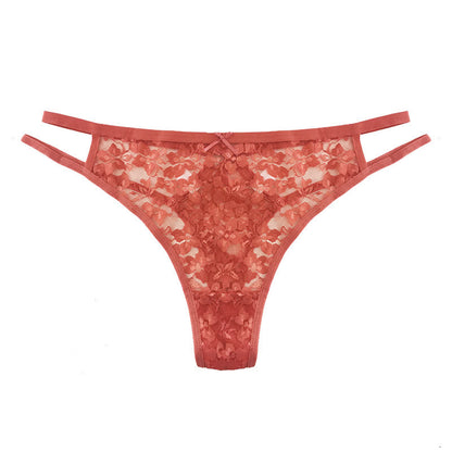 String sexy en dentelle transparente à taille creuse (lot de 3)