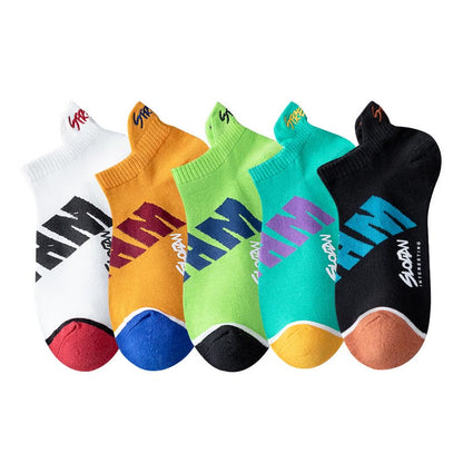 Chaussettes à imprimé lettre grande taille (5 paires)