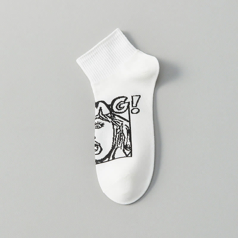 Chaussettes tendance et amusantes (5 paires) - Blanc - EU37-45 (US4-11) - image 14