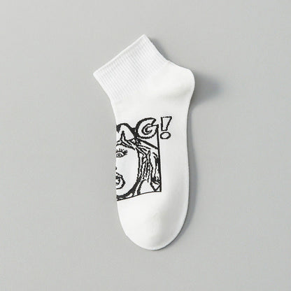 Chaussettes tendance et amusantes (5 paires) - Blanc - EU37-45 (US4-11) - image 14