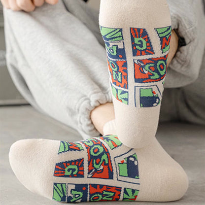 Chaussettes tendance et amusantes grande taille (5 paires)