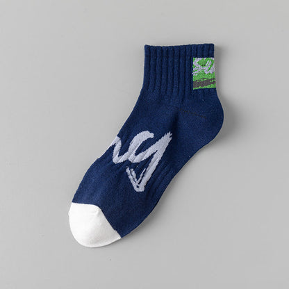 Chaussettes alphanumériques (5 paires) - Bleu marine - EU37-45 (US4-11) - image 13